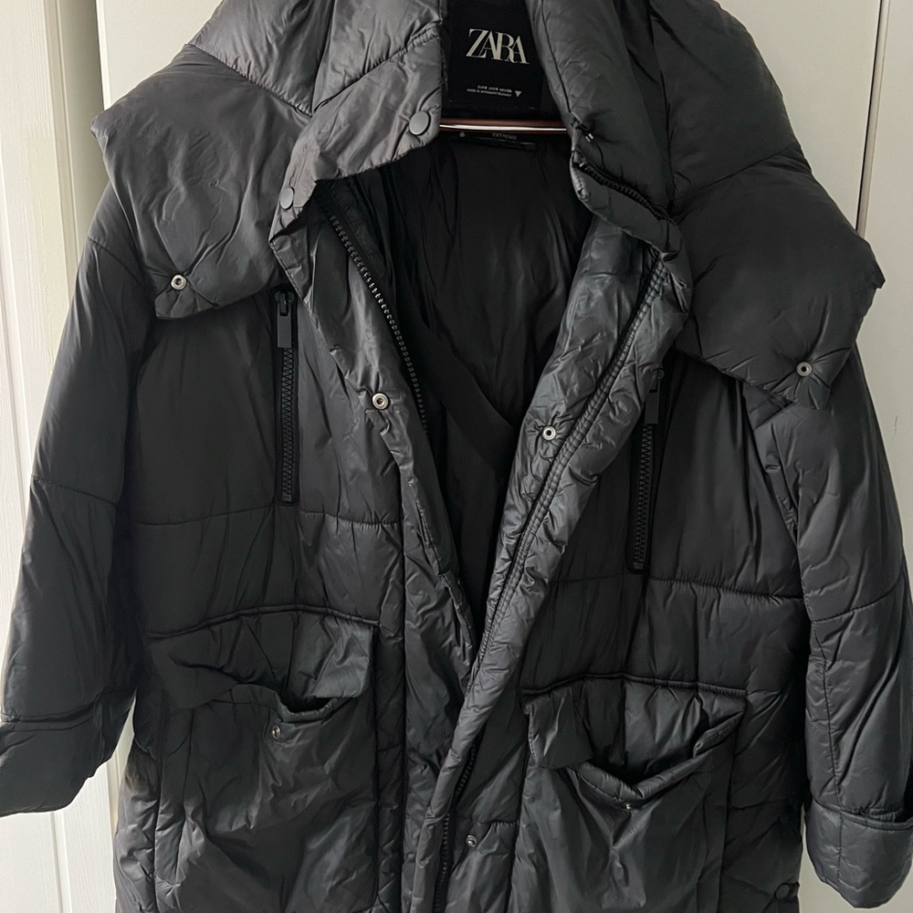 Zara Puffer Coat midi length